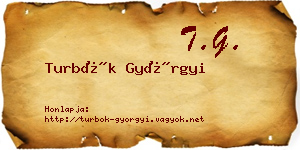 Turbók Györgyi névjegykártya