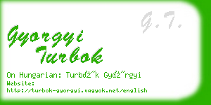 gyorgyi turbok business card